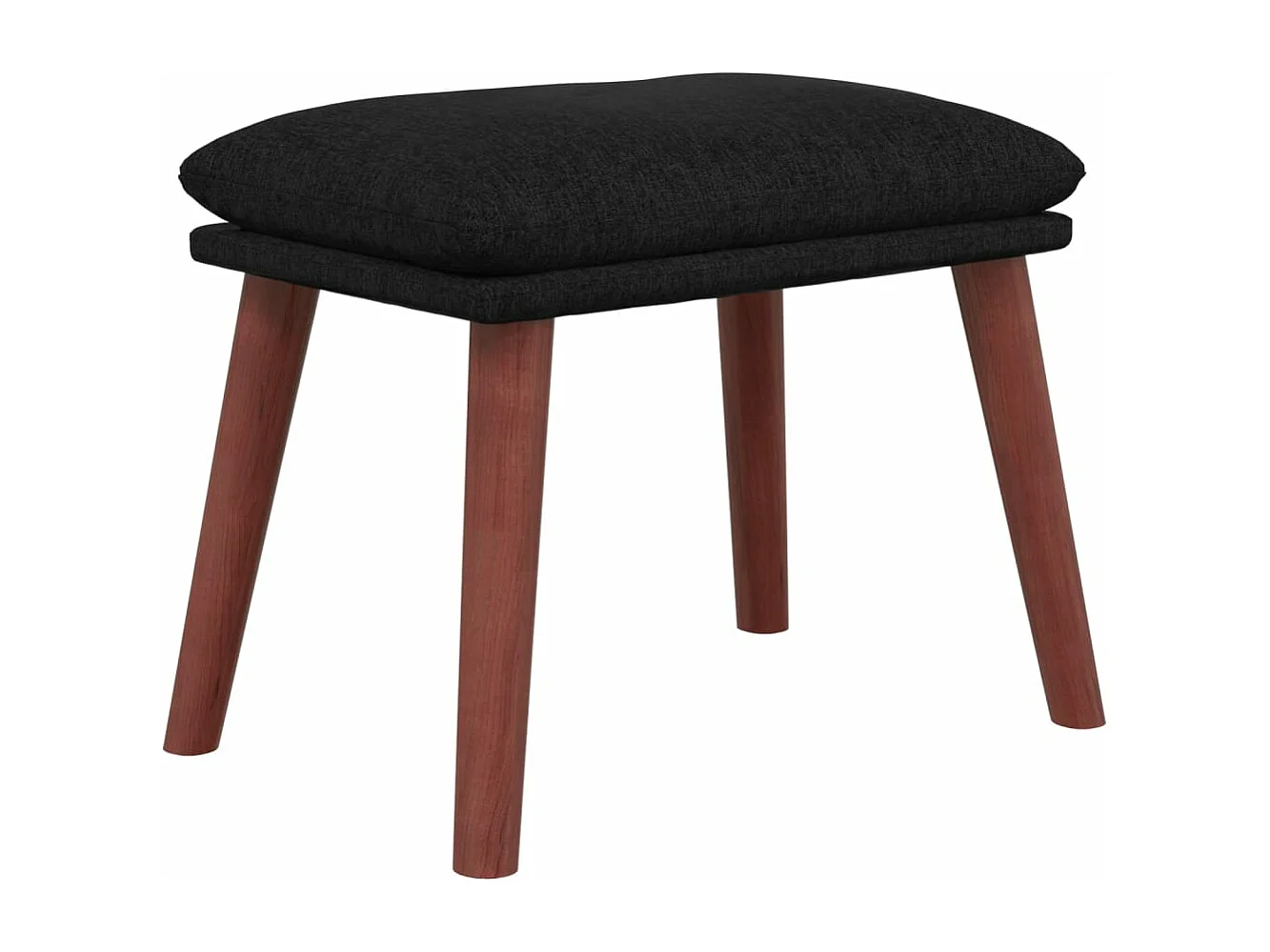 Apoio de pés 45x29,5x35 cm tecido preto