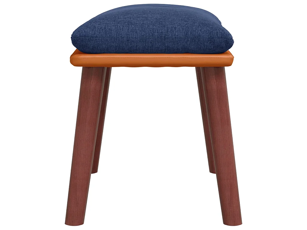 Repose-pied Bleu 45x29,5x35 cm Tissu et similicuir