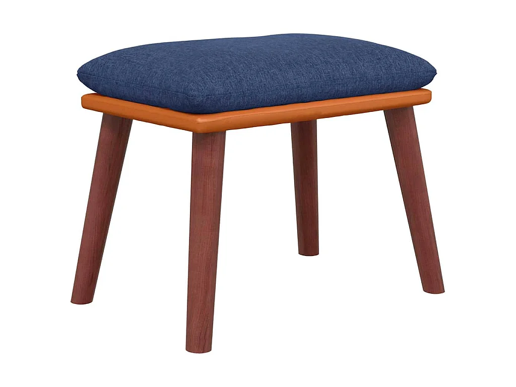 Repose-pied Bleu 45x29,5x35 cm Tissu et similicuir