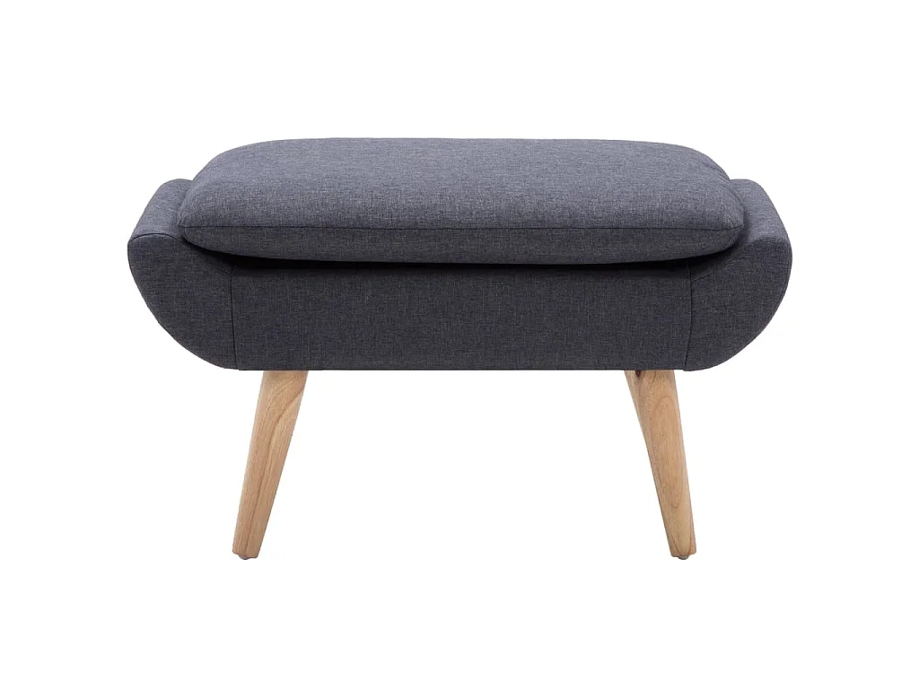 Voetenbank 73x43x42 cm stoffen bekleding donkergrijs