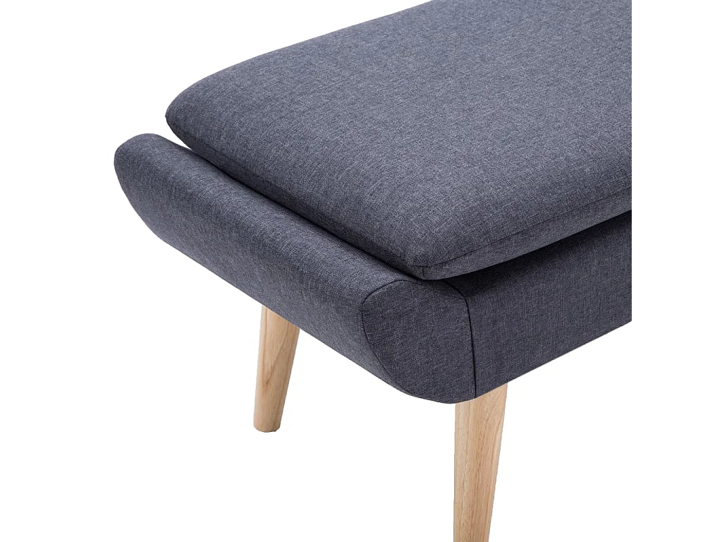 Voetenbank 73x43x42 cm stoffen bekleding donkergrijs