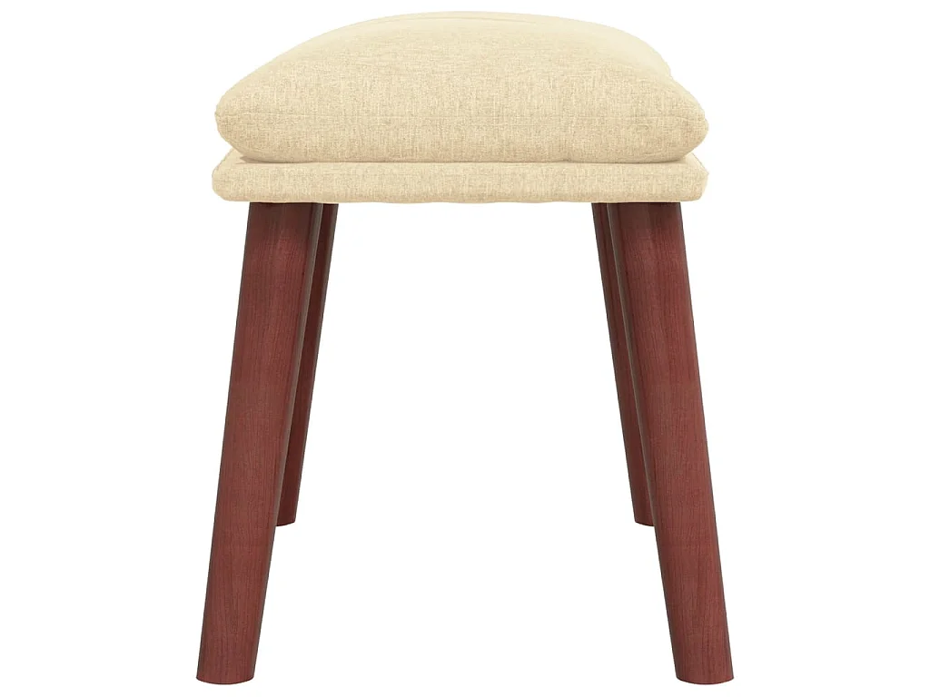 Repose-pied Crème 45x29,5x35 cm Tissu