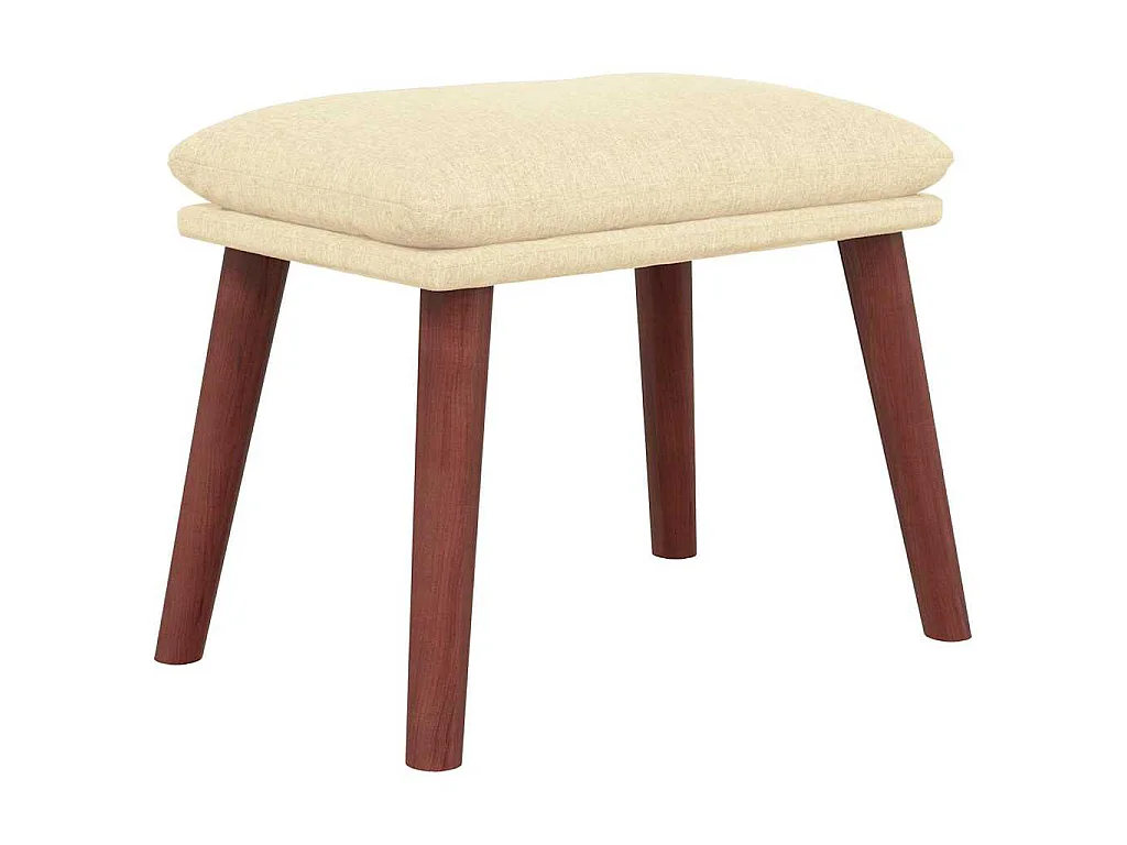 Repose-pied Crème 45x29,5x35 cm Tissu