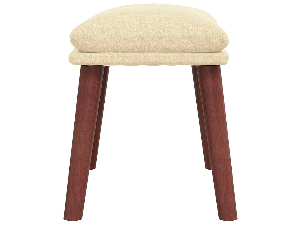 Repose-pied Crème 45x29,5x35 cm Tissu