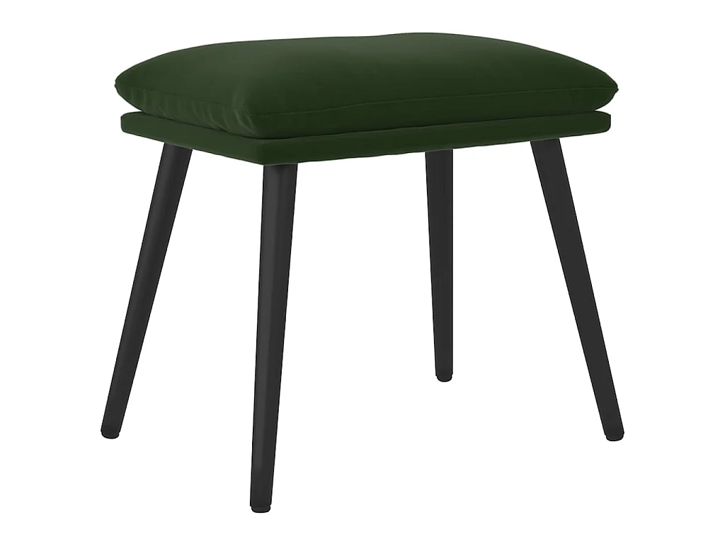 Repose-pied Vert foncé 45x29,5x35 cm Velours