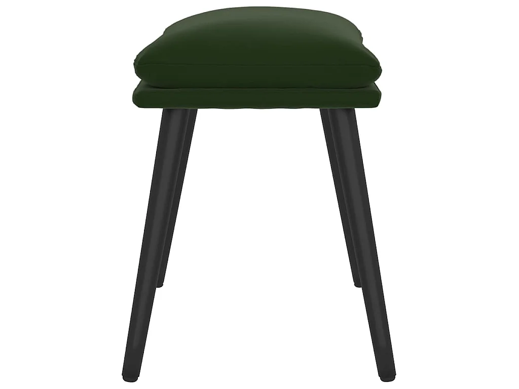 Repose-pied Vert foncé 45x29,5x35 cm Velours