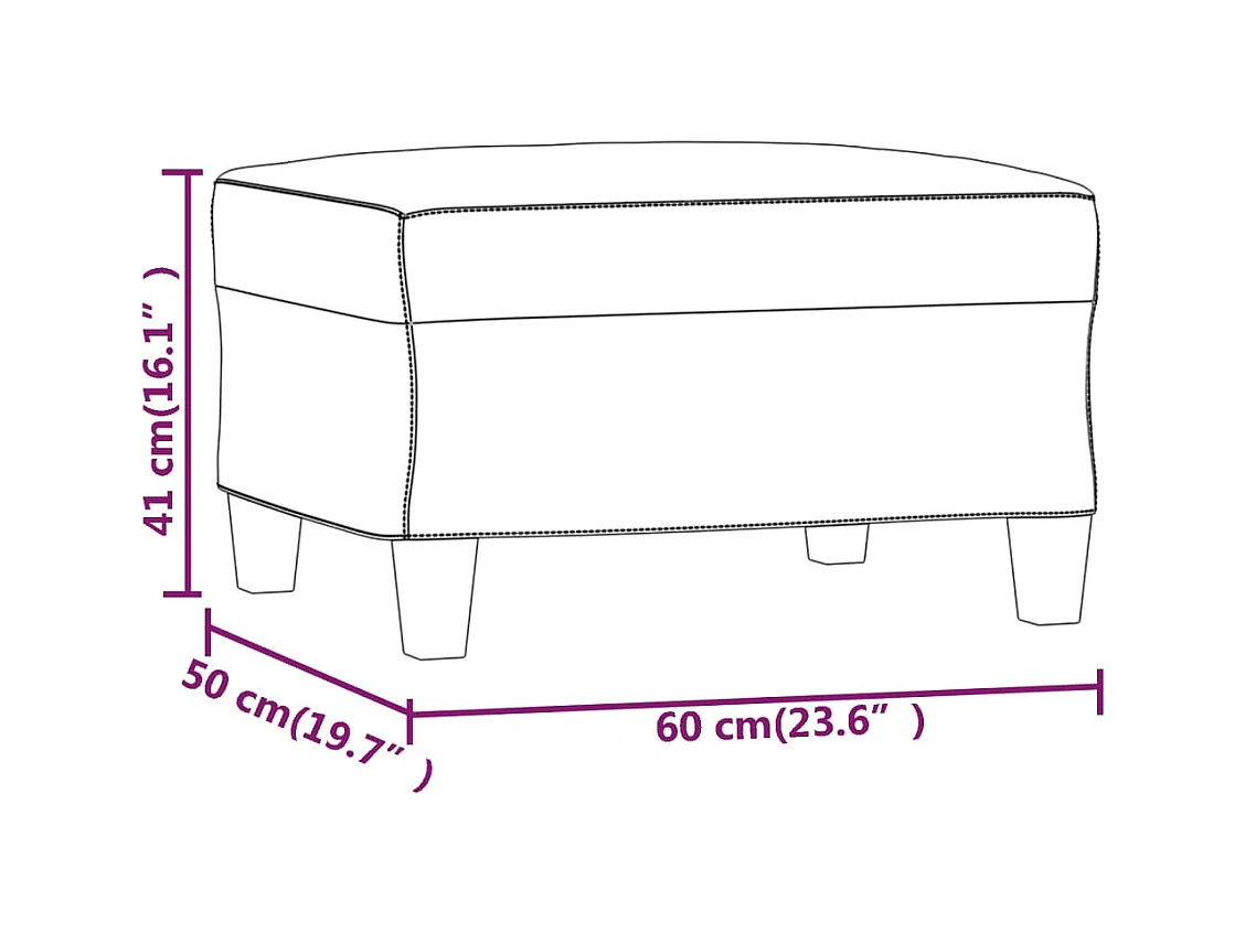 Fußhocker Hellgelb 60x50x41 cm Stoff