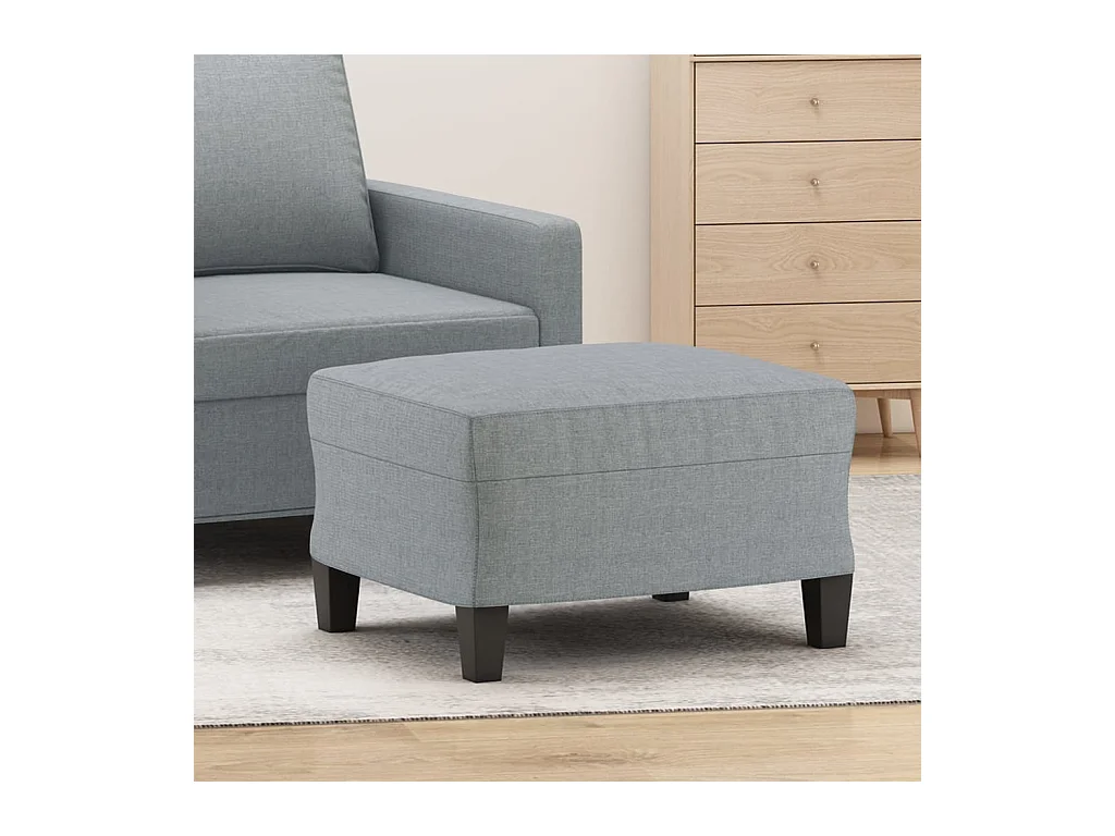 Repose-pied Gris clair 60x50x41 cm Tissu