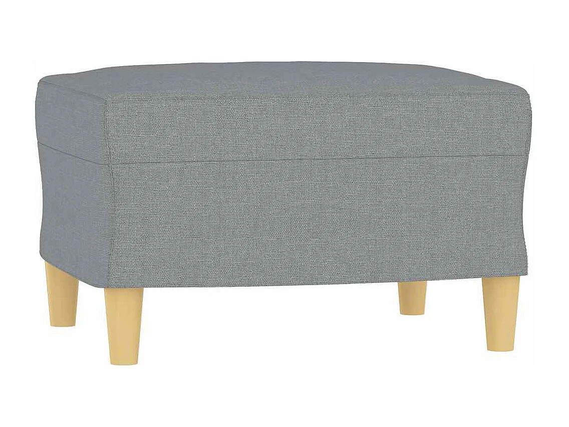 Fußhocker Hellgrau 60x50x41 cm Stoff