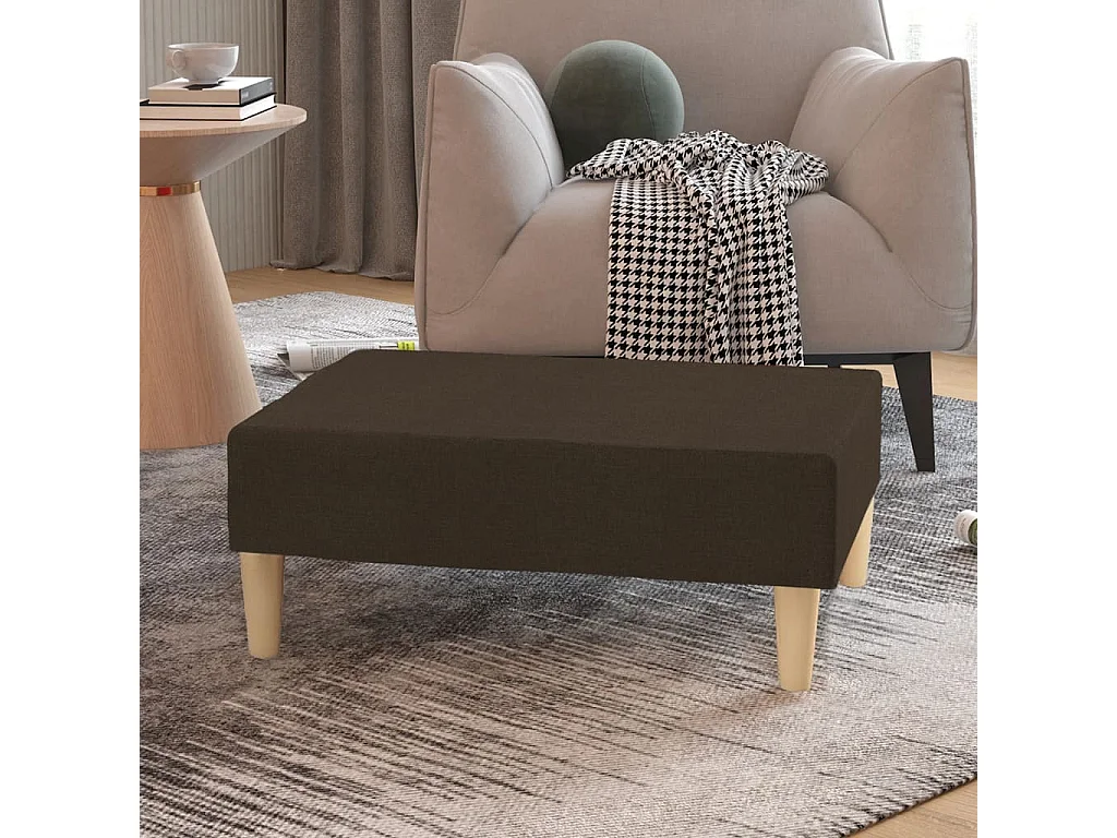 Repose-pied Marron foncé 78x56x32 cm Tissu