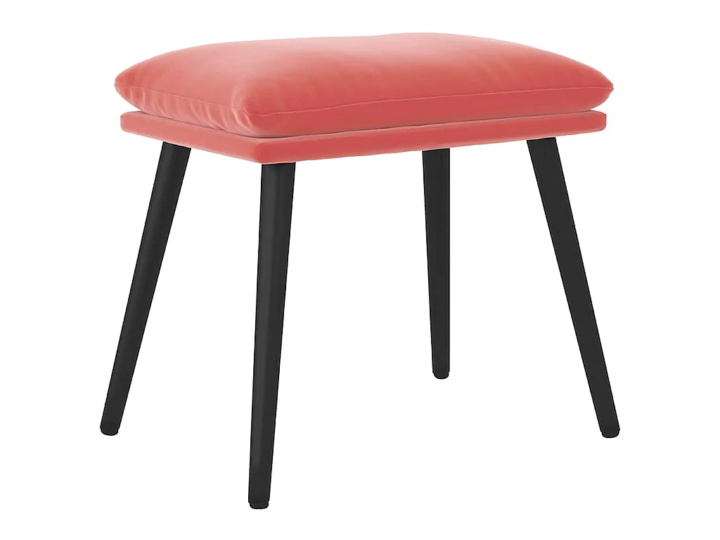 Repose-pied Rose 45x29,5x35 cm Velours