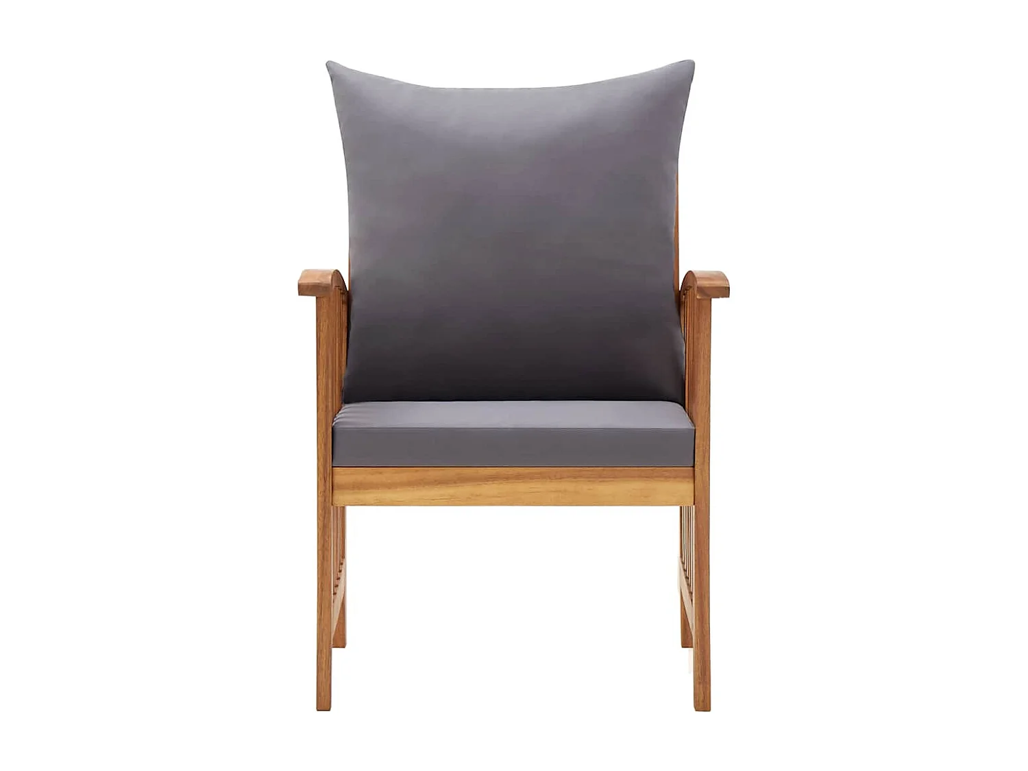 Chaises de jardin avec coussins lot de 2 Bois d'acacia massif