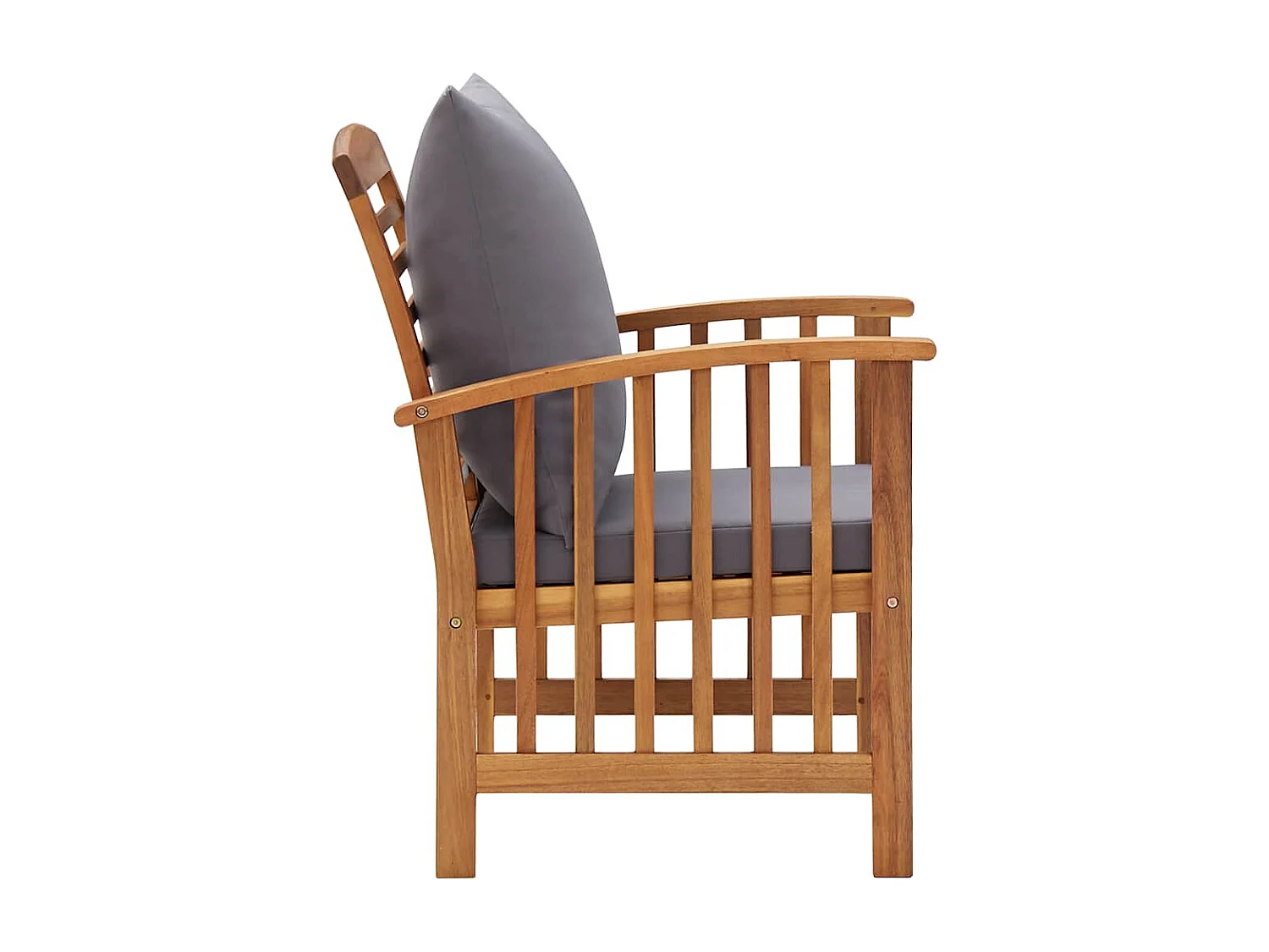 Chaises de jardin avec coussins lot de 2 Bois d'acacia massif