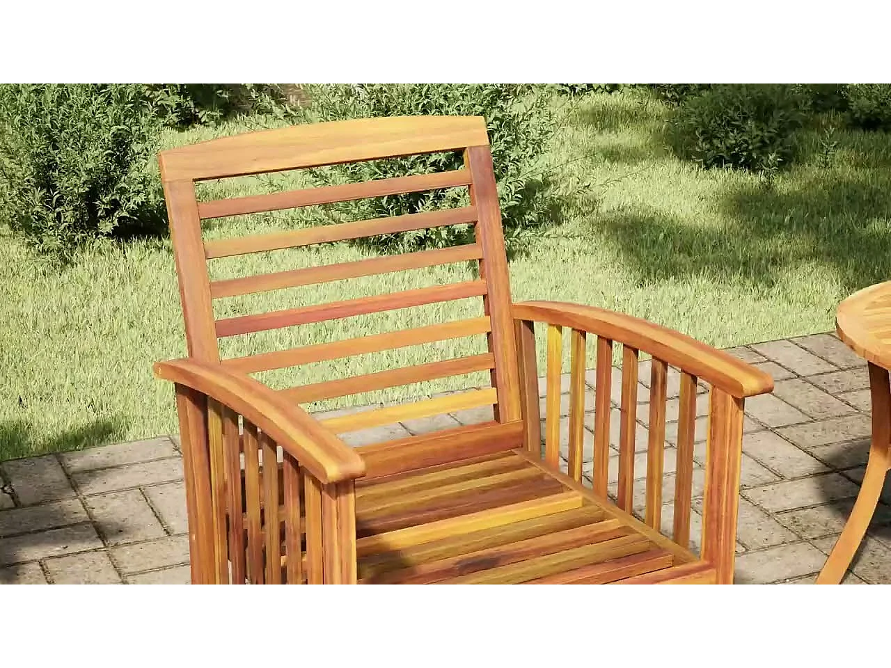 Chaises de jardin avec coussins lot de 2 Bois d'acacia massif