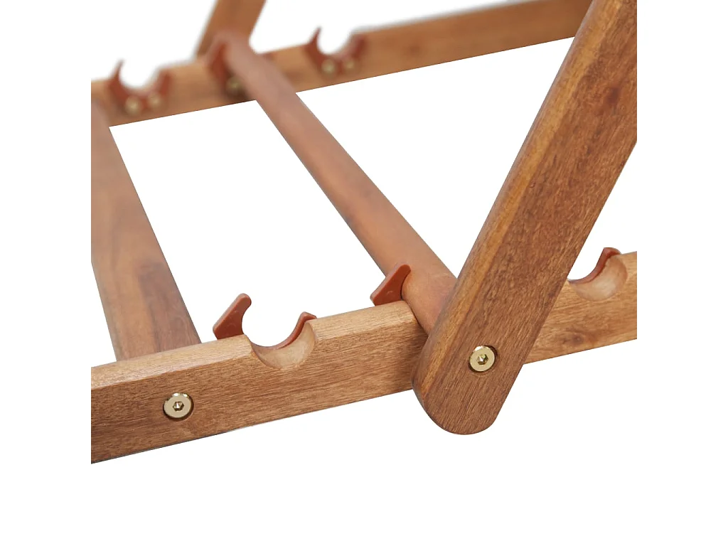 Strandstuhl Klappbar Stoff und Massivholz Rot