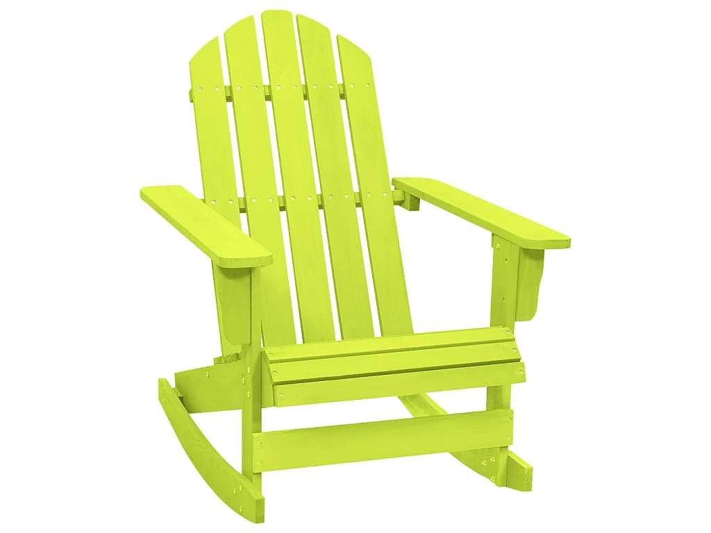 Sedia a Dondolo Giardino Adirondack in Legno di Abete Verde