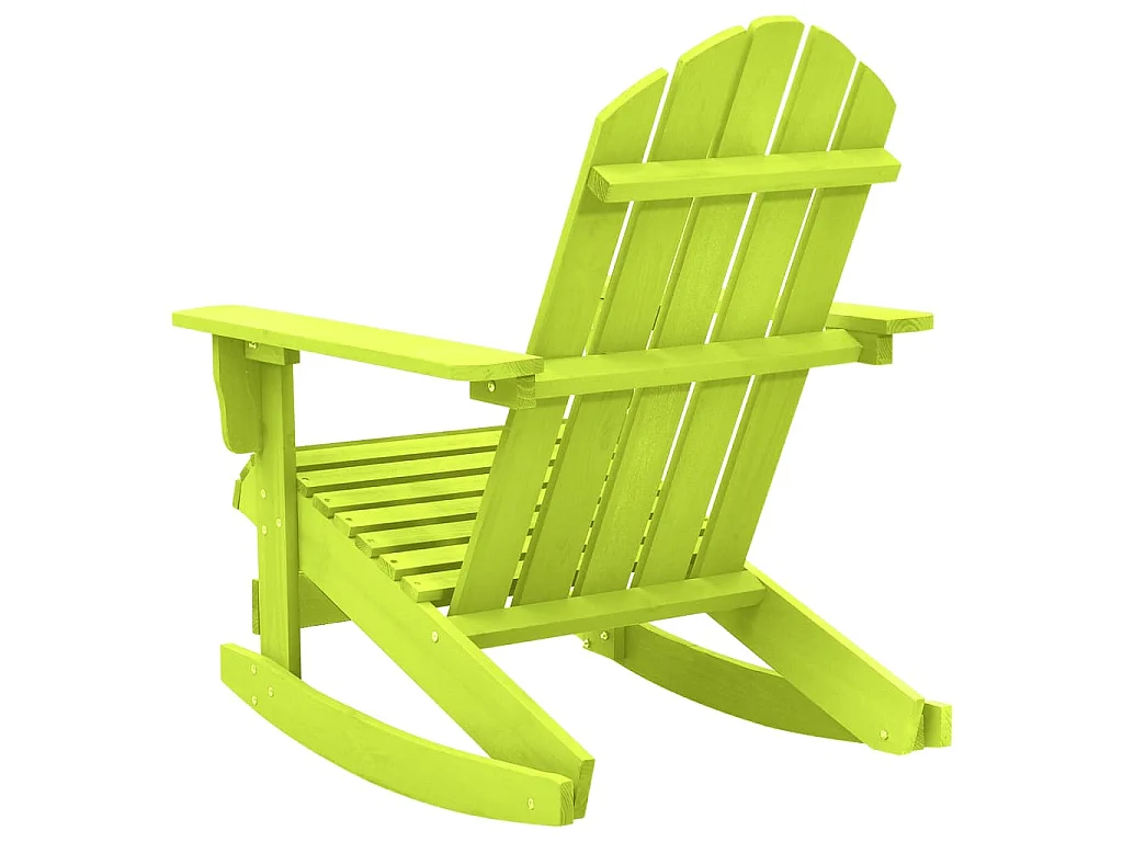 Sedia a Dondolo Giardino Adirondack in Legno di Abete Verde