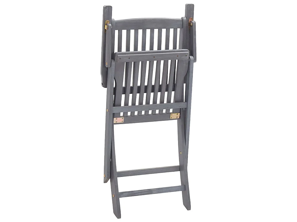 Opklapbare stoelen, 8 stuks, inclusief kussens, van massief acaciahout