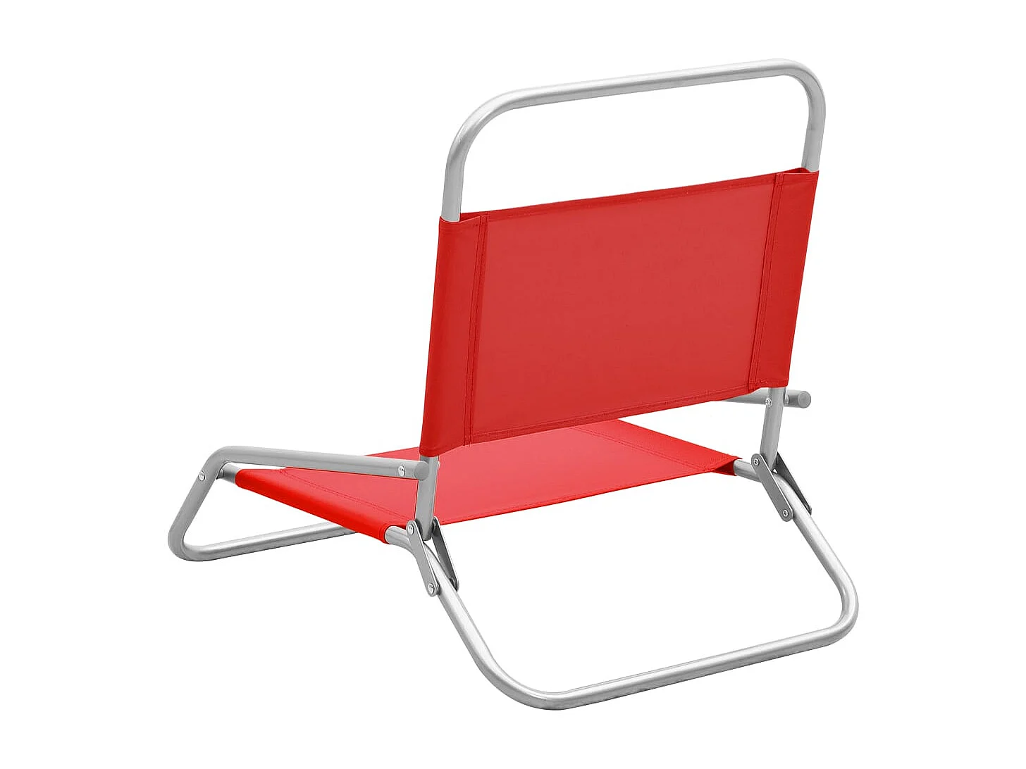 Chaises de plage pliables lot de 2 Rouge Tissu