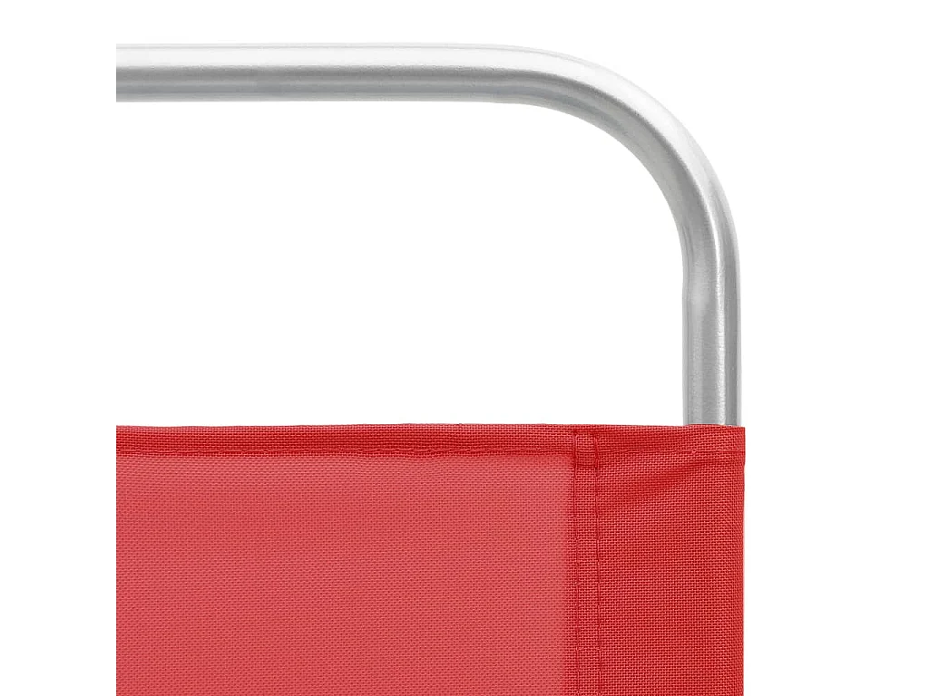 Chaises de plage pliables lot de 2 Rouge Tissu