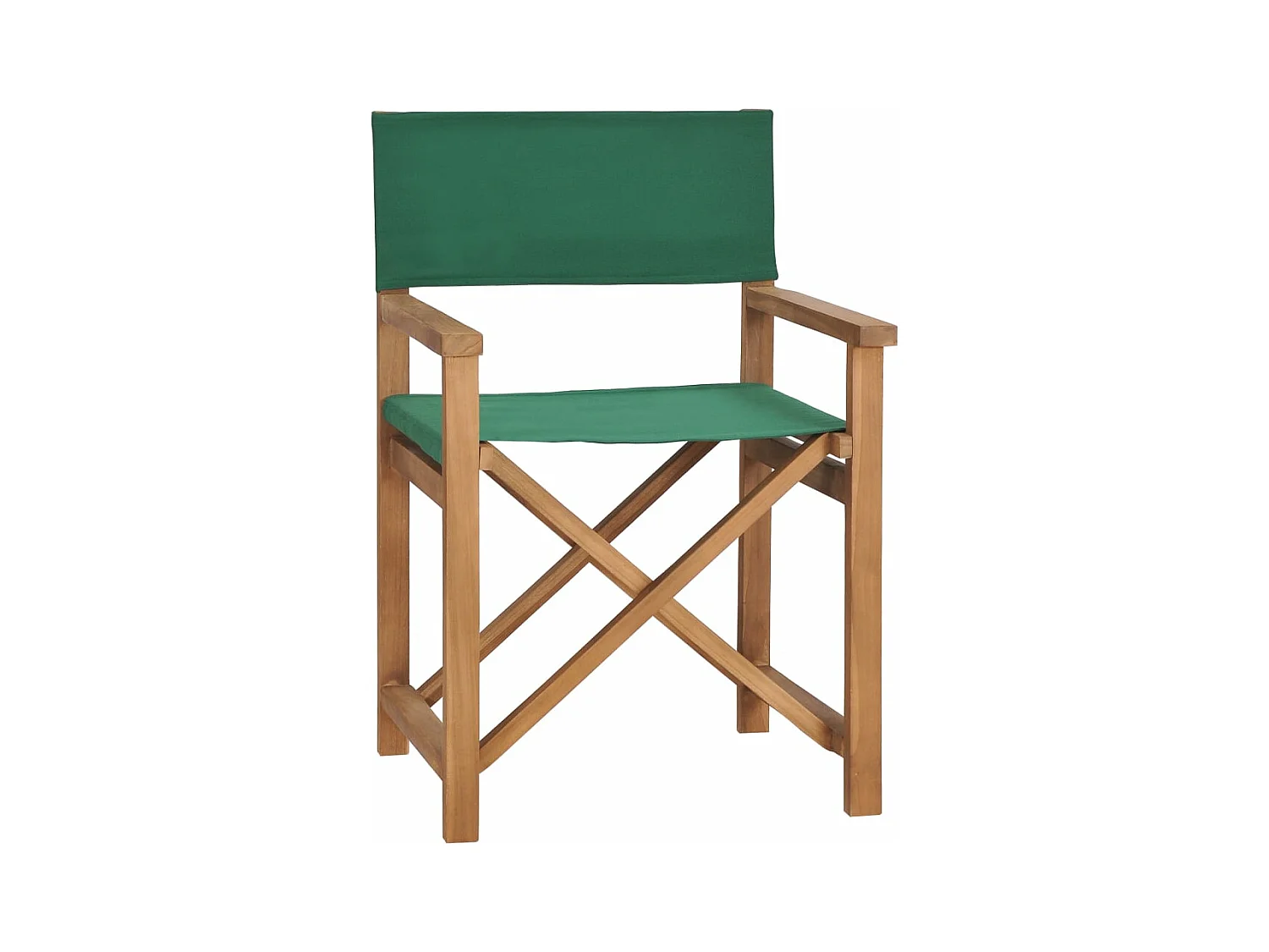 Regiestuhl Massivholz Teak Grün