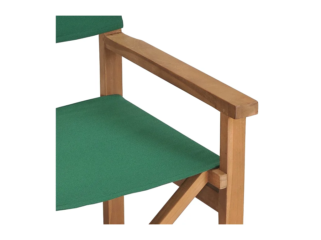 Regiestuhl Massivholz Teak Grün