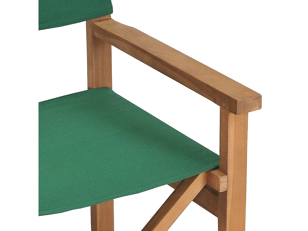 Regiestuhl Massivholz Teak Grün