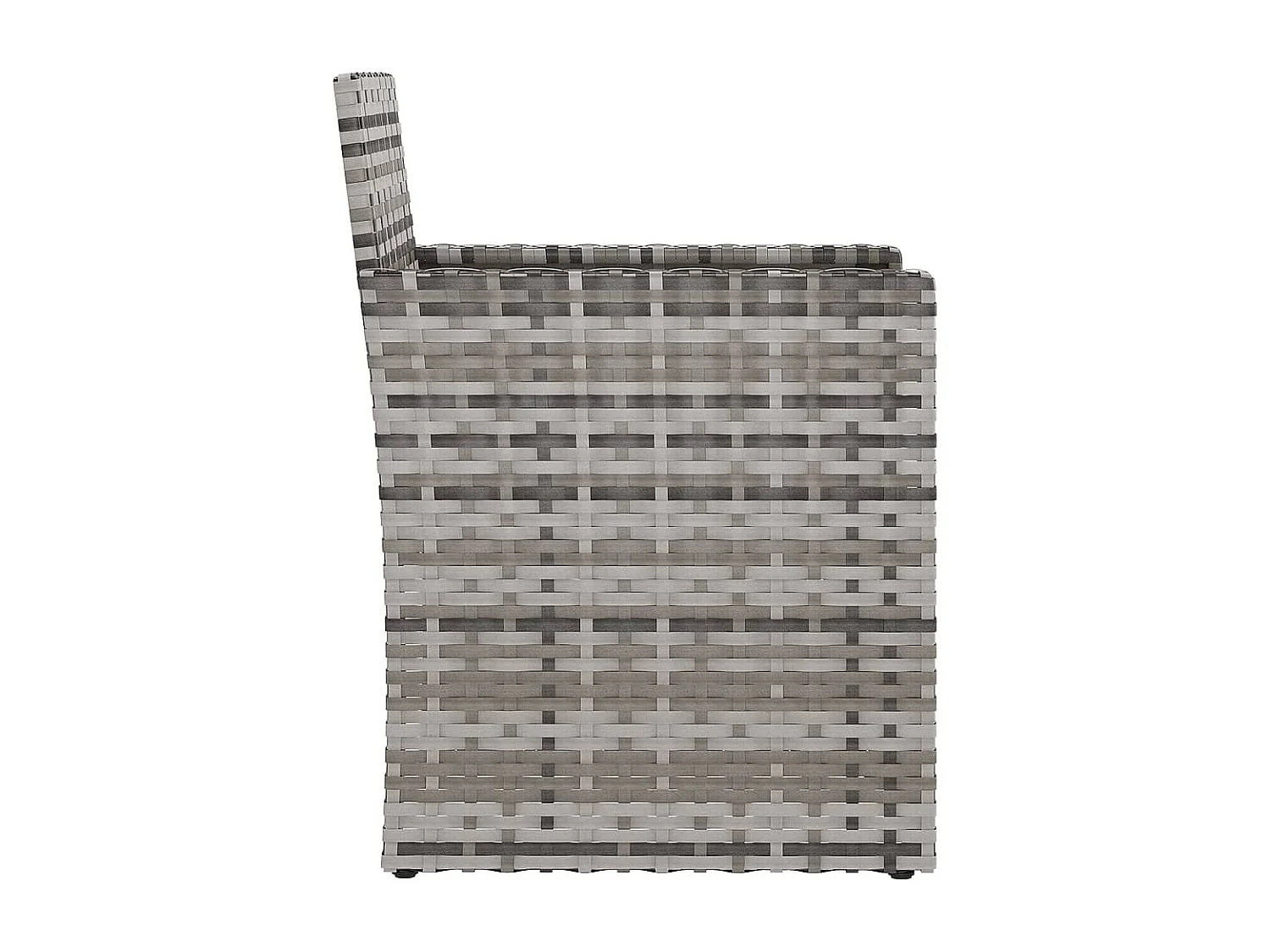 Fauteuil de jardin avec coussin Gris Résine tressée