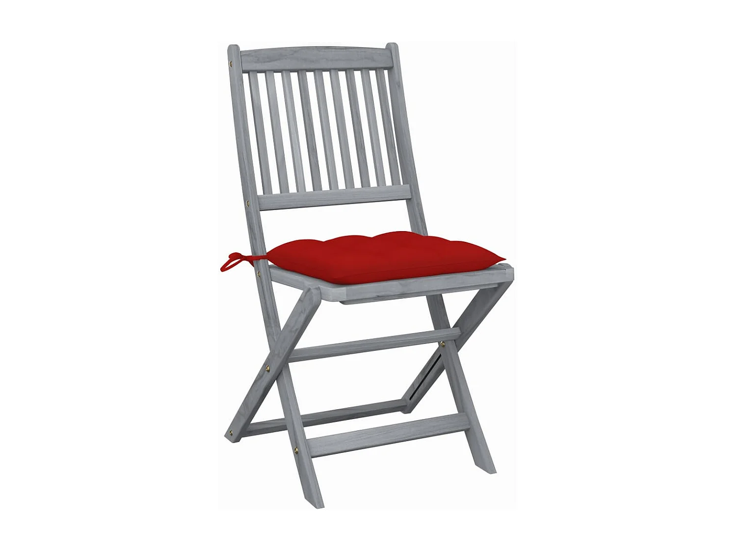 Chaises pliables d'extérieur lot de 4 et coussins Bois d'acacia