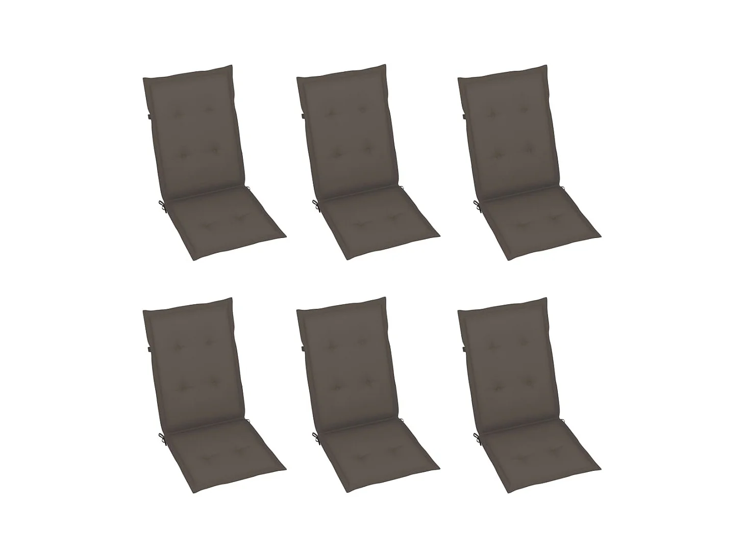 Sedie da Giardino Pieghevoli 6 pz con Cuscini Massello Acacia