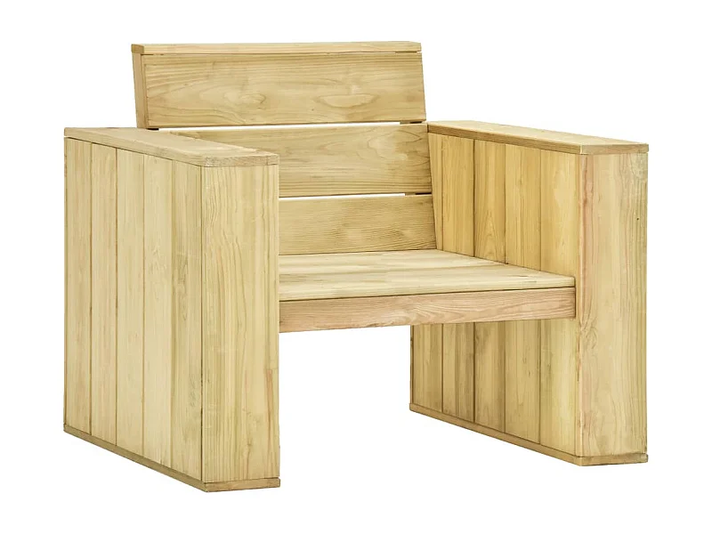 Chaise de jardin 89x76x76 cm Bois de pin imprégné