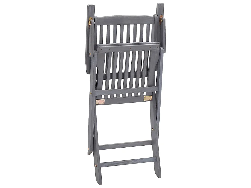 Chaises pliantes 6 pièces avec coussins en bois d'acacia massif