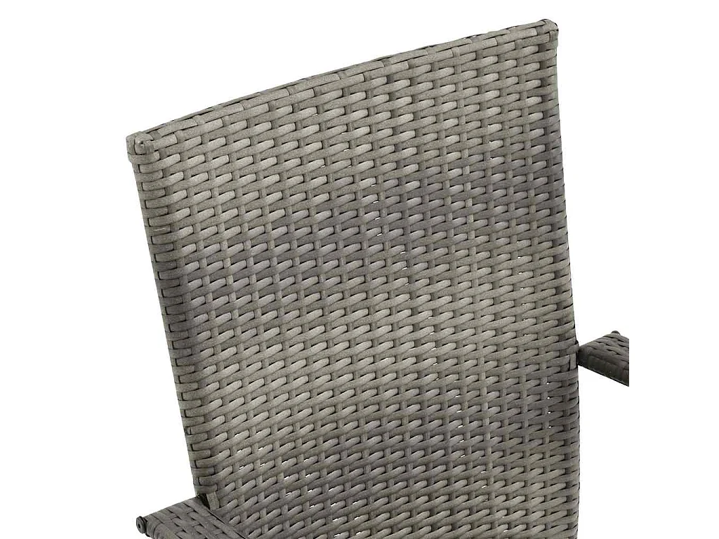 Chaises empilables d'extérieur lot de 6 Gris Résine tressée