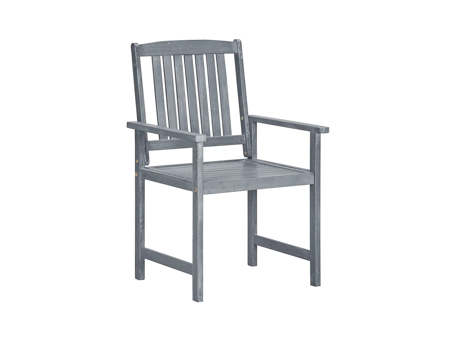 Chaises de jardin et coussins lot de 8 Bois acacia solide Gris