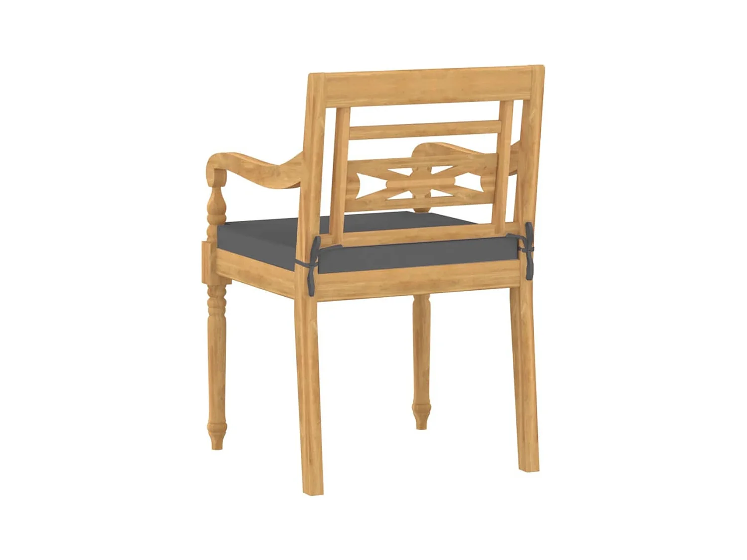 Chaises Batavia lot de 8 avec coussins Bois de teck solide