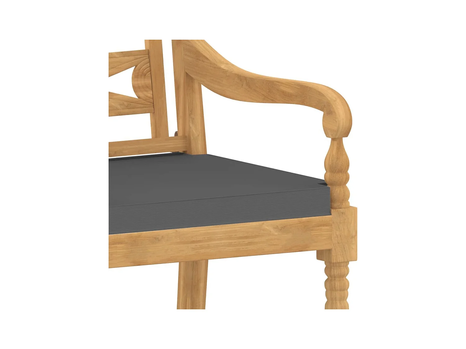 Chaises Batavia lot de 8 avec coussins Bois de teck solide