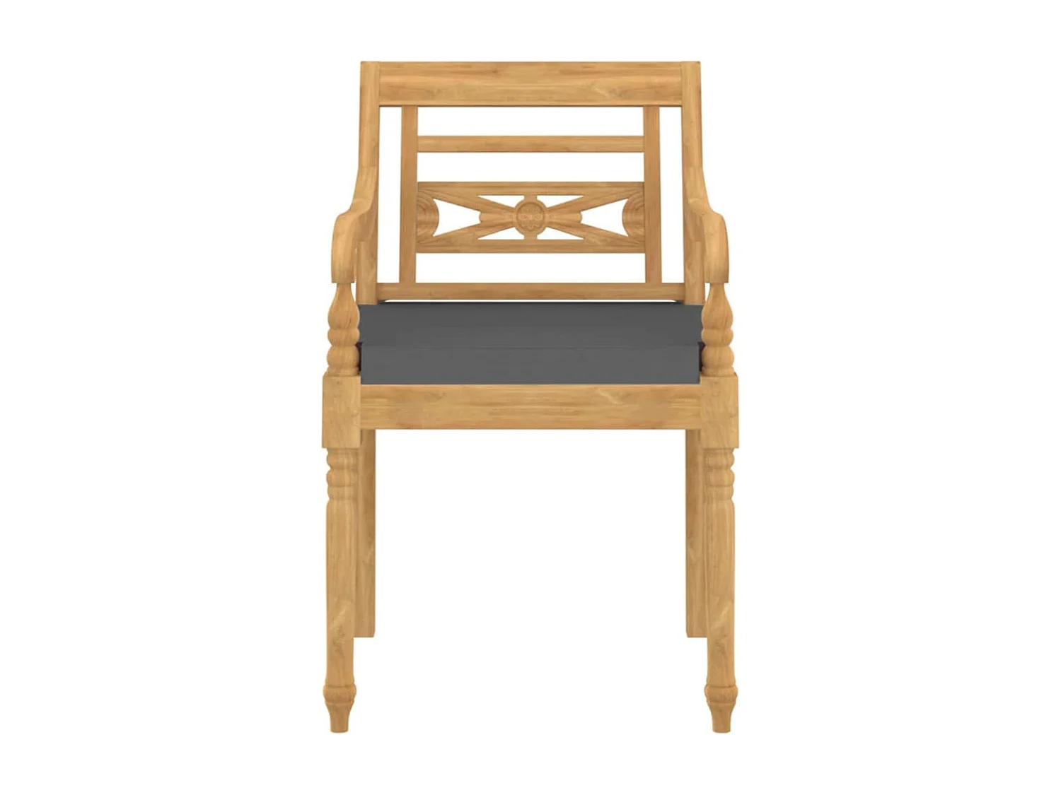 Batavia-Stühle 8 Stk. mit Kissen Massivholz Teak