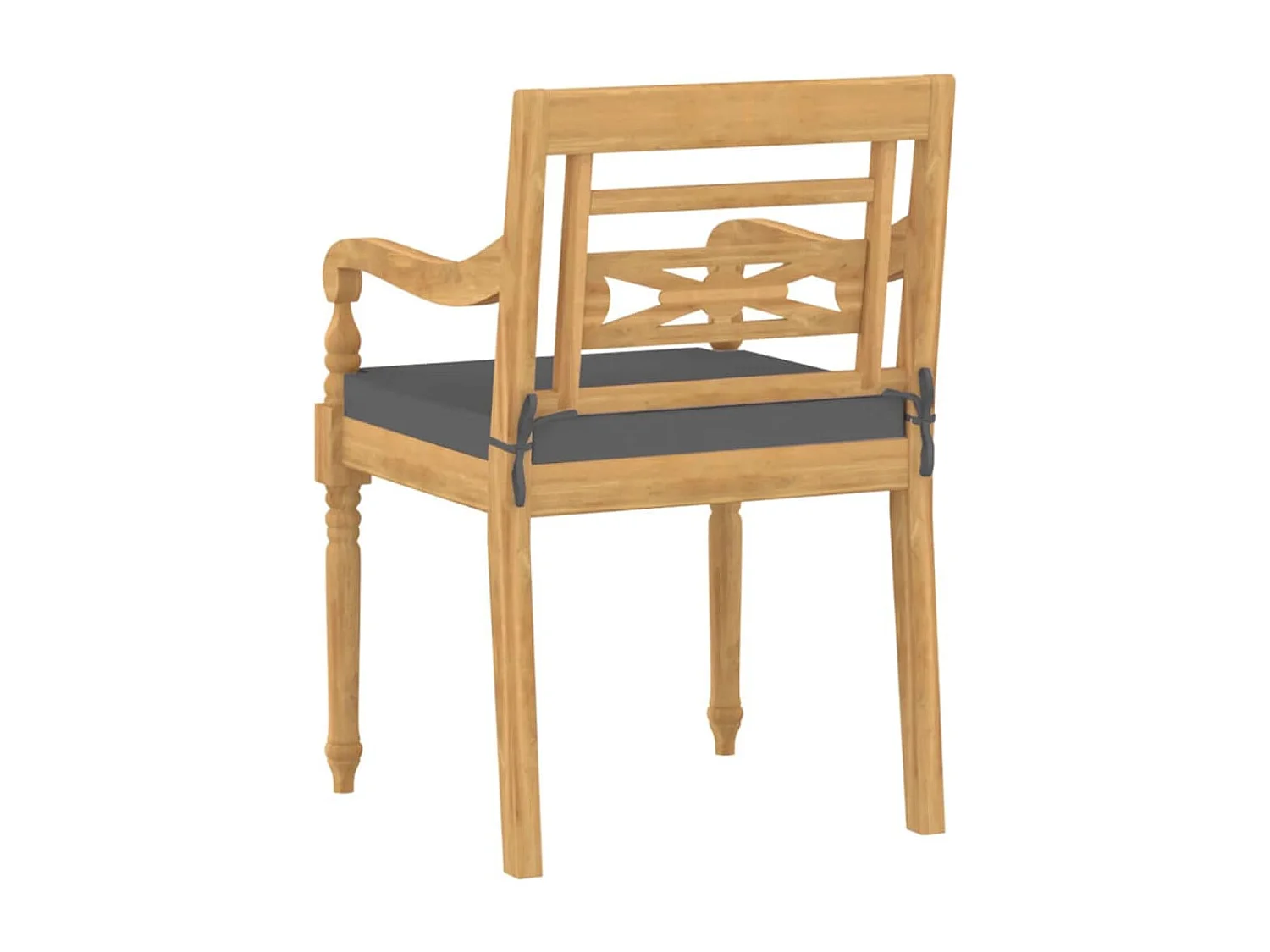 Batavia-Stühle 8 Stk. mit Kissen Massivholz Teak