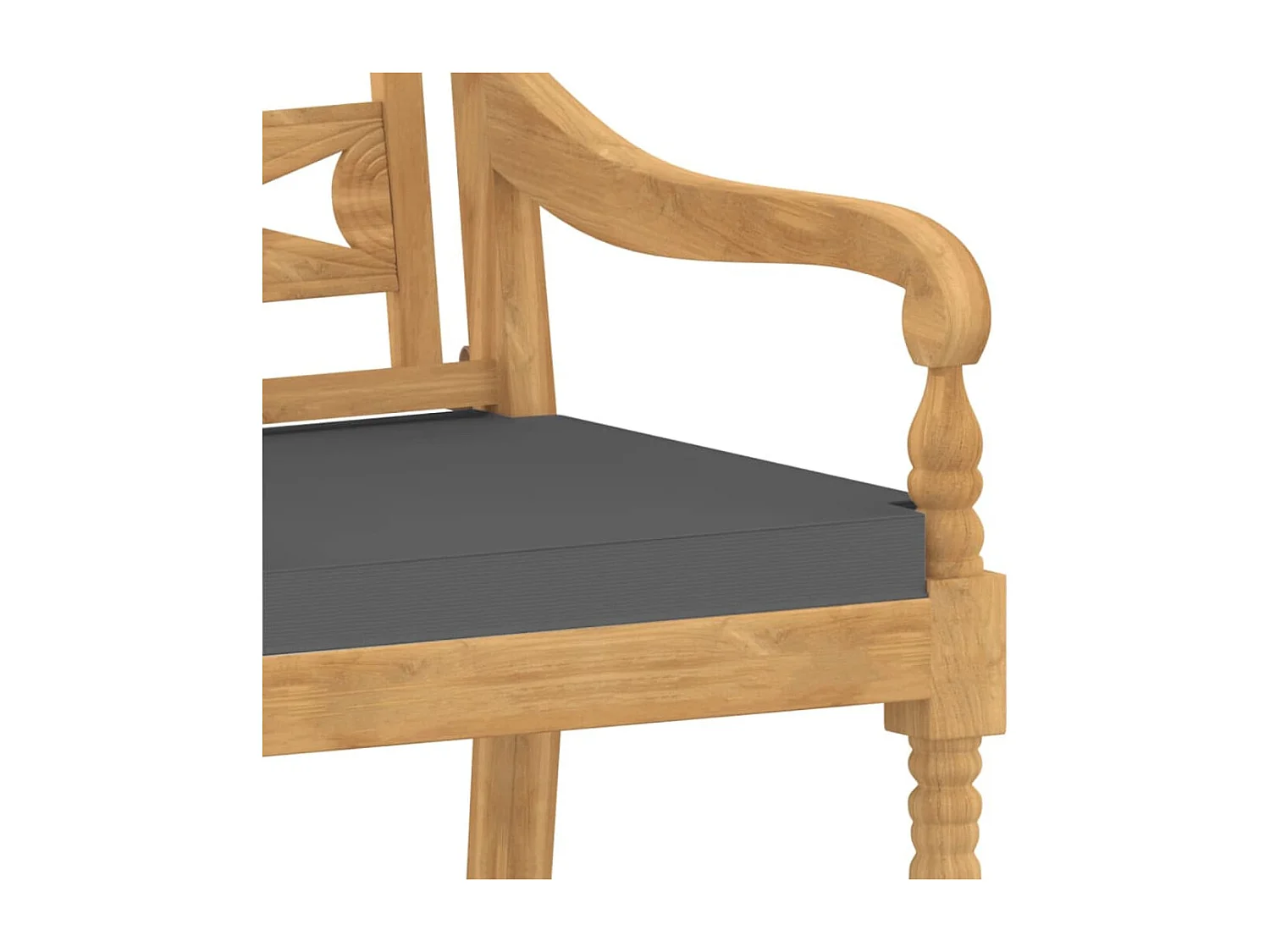 Batavia-Stühle 8 Stk. mit Kissen Massivholz Teak