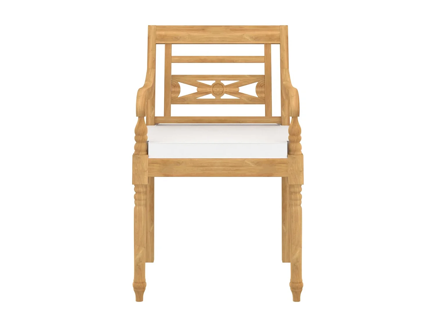 Cadeiras Batávia com almofadões 8 pcs madeira de teca maciça