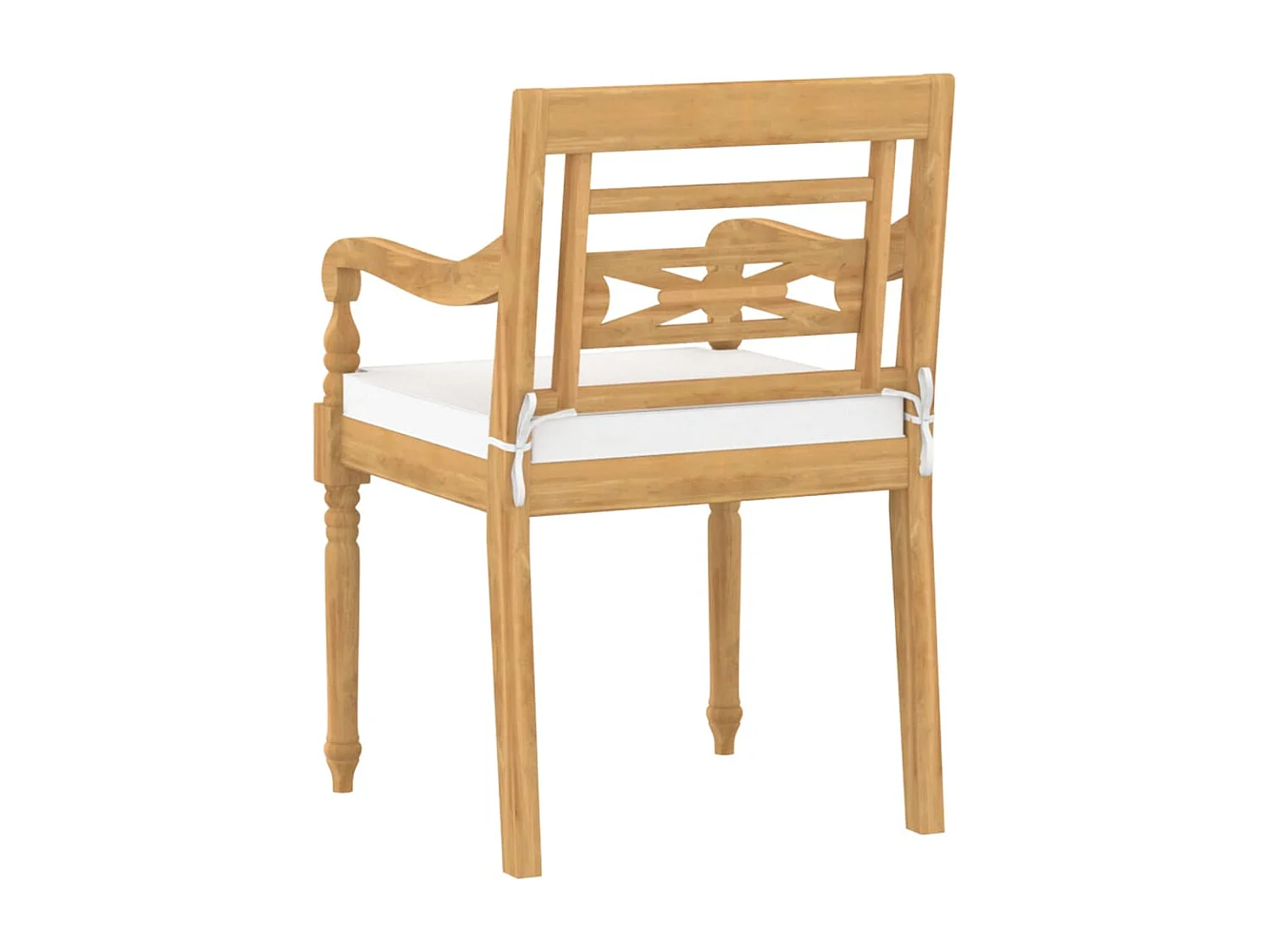 Cadeiras Batávia com almofadões 8 pcs madeira de teca maciça