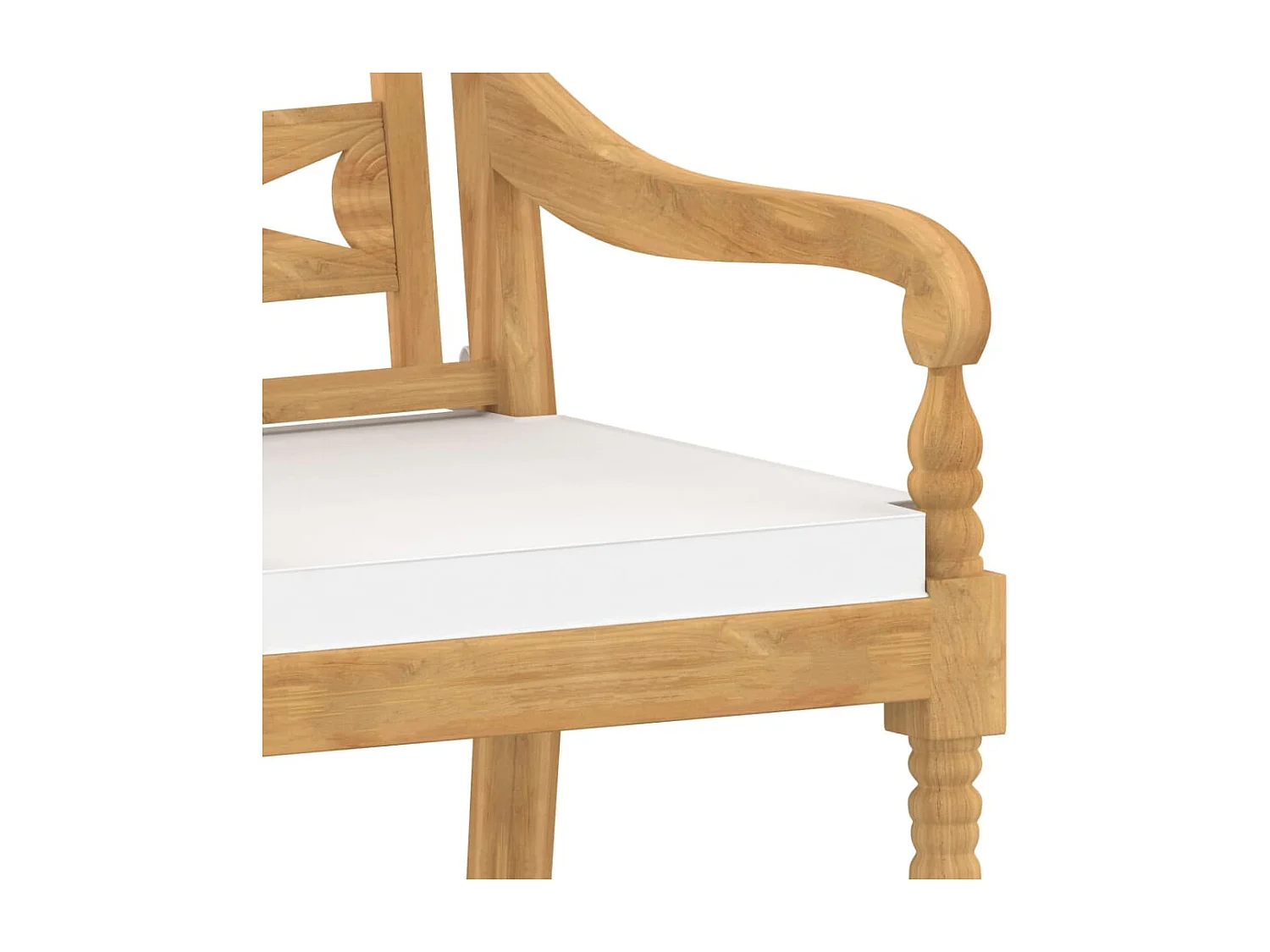 Cadeiras Batávia com almofadões 8 pcs madeira de teca maciça