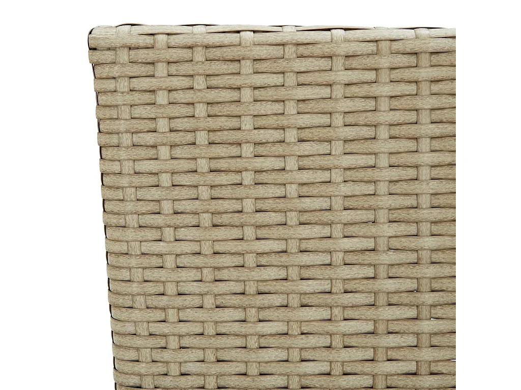 Chaises manger de jardin lot de 2 Résine tressée Beige