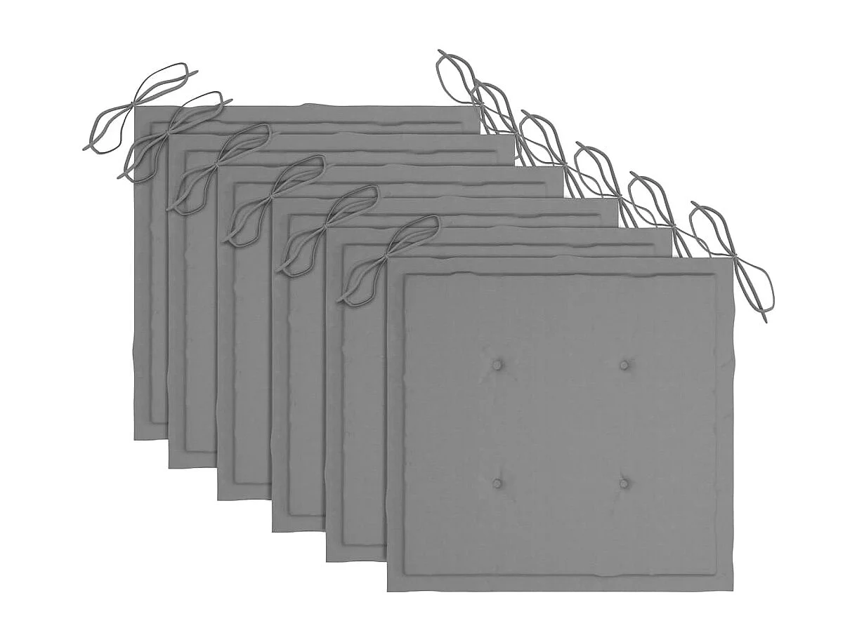 Cadeiras de jardim com almofadões 6 pcs acácia maciça