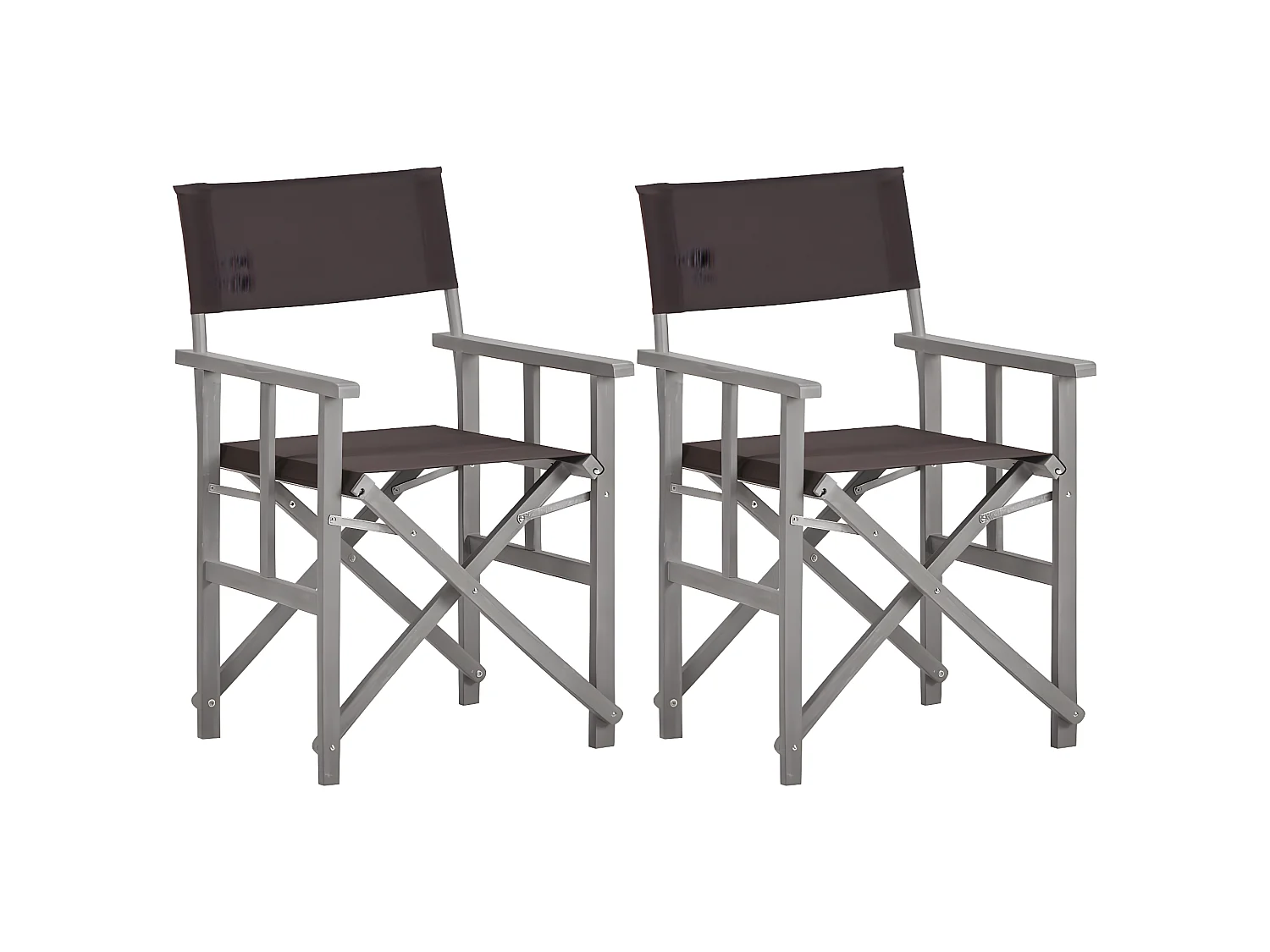 Chaises de metteur en scène 2 pcs Bois massif d'acacia