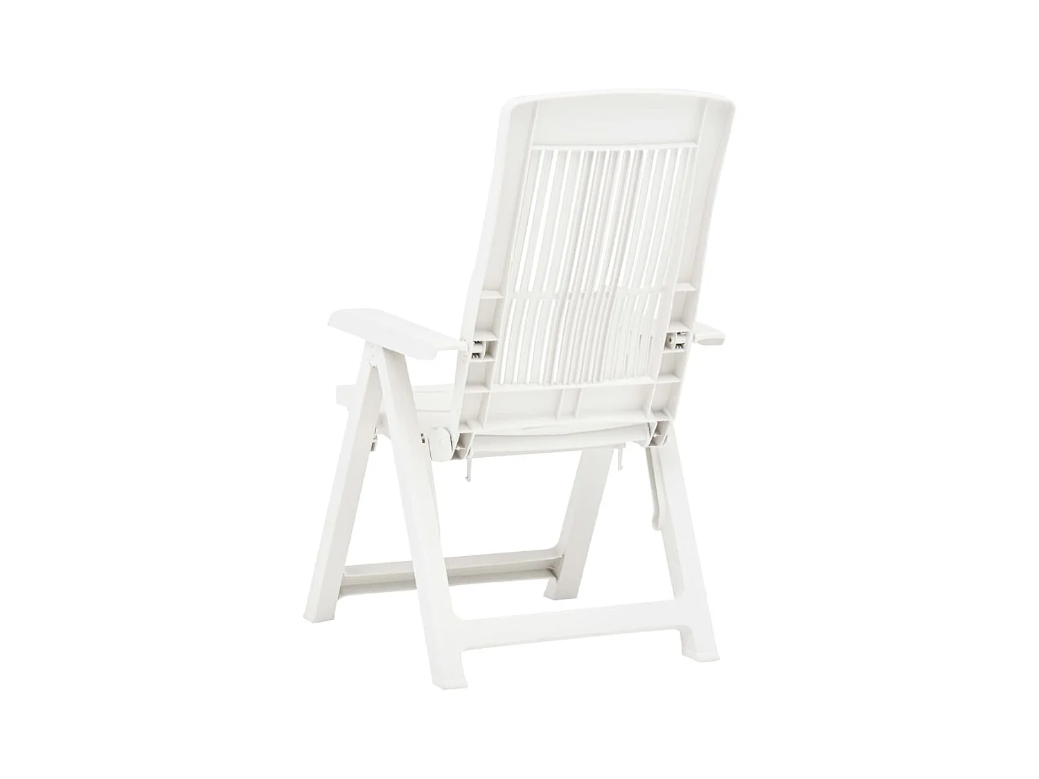 Tuinstoelen 2 st verstelbaar kunststof wit