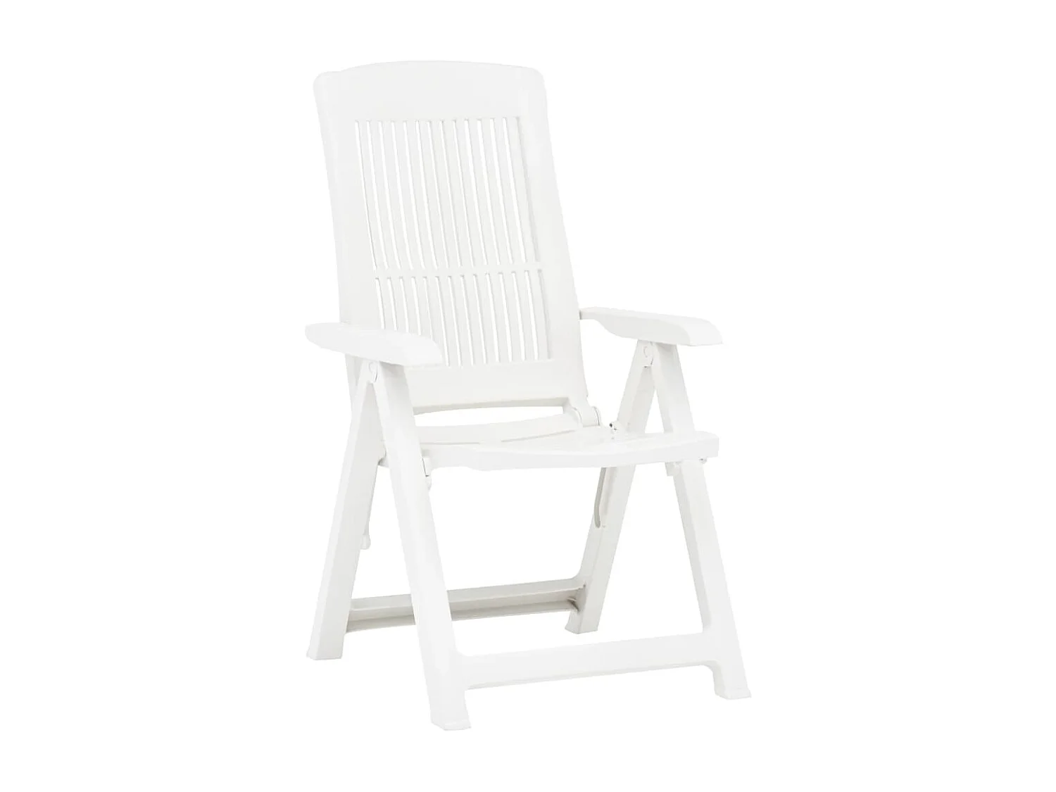 Chaises inclinables de jardin lot de 2 Plastique Blanc