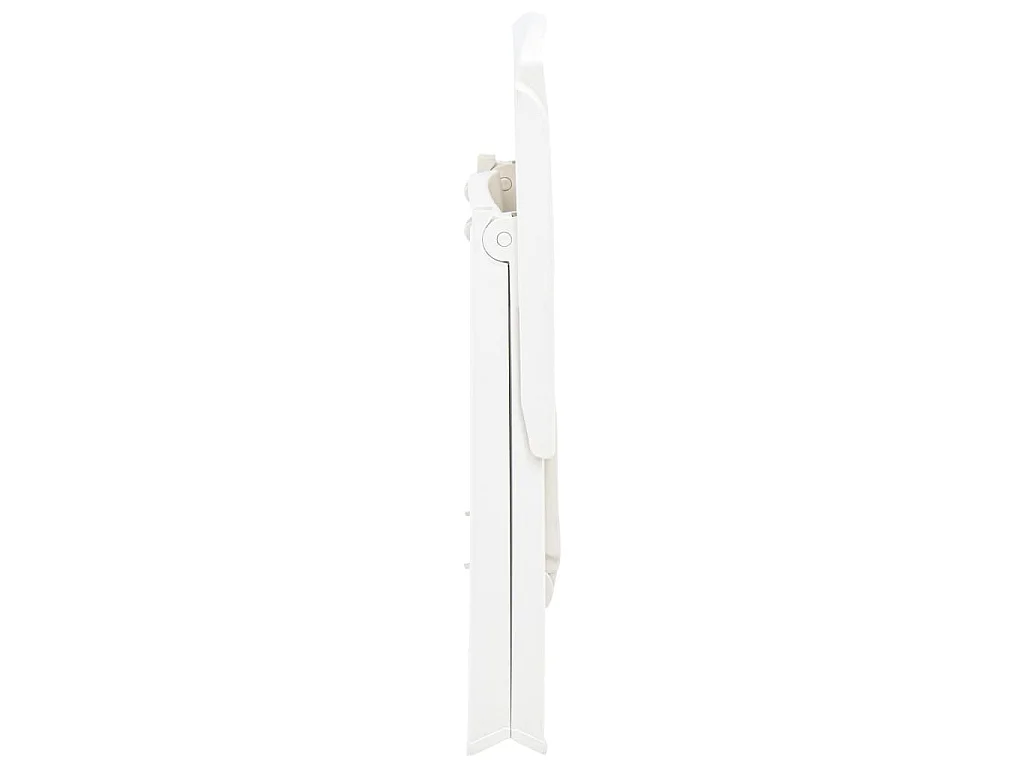 Chaises inclinables de jardin lot de 2 Plastique Blanc