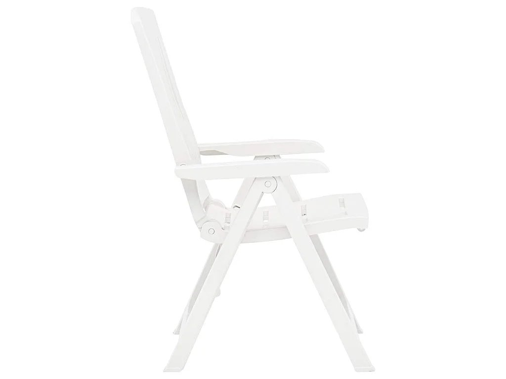 Chaises inclinables de jardin lot de 2 Plastique Blanc