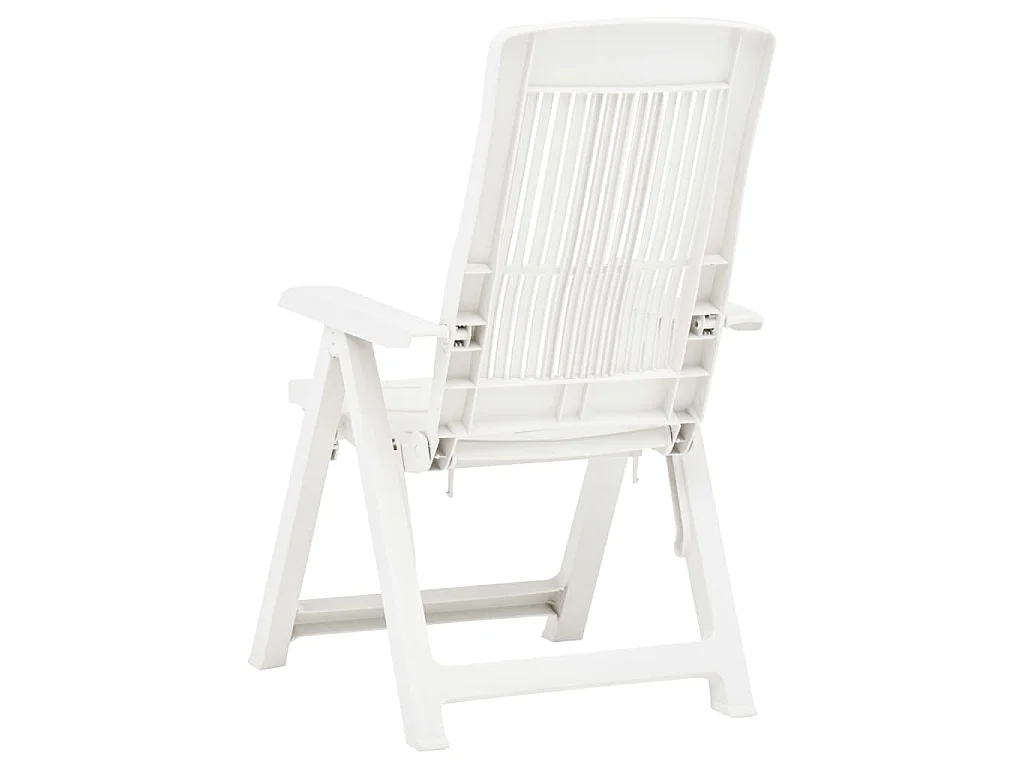 Chaises inclinables de jardin lot de 2 Plastique Blanc